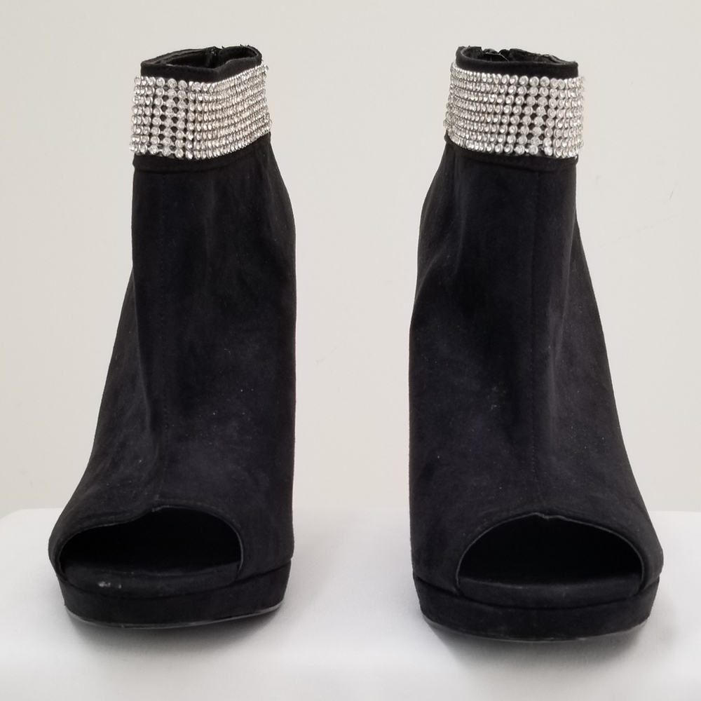 I. Miller Black Ankle Bootie with Rhinestones